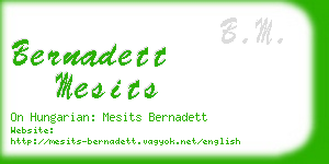 bernadett mesits business card